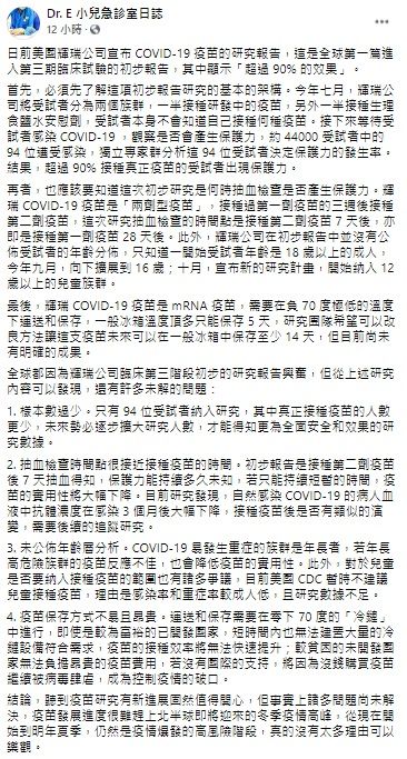 ▲謝宗學醫師臉書全文。(圖/翻攝自臉書粉專《Dr.