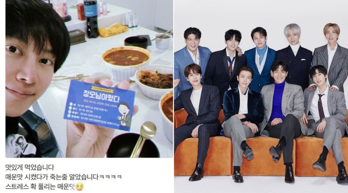 ▲希澈（左）愛叫外送，都會認真給予評論。（圖／韓網、avex taiwan）