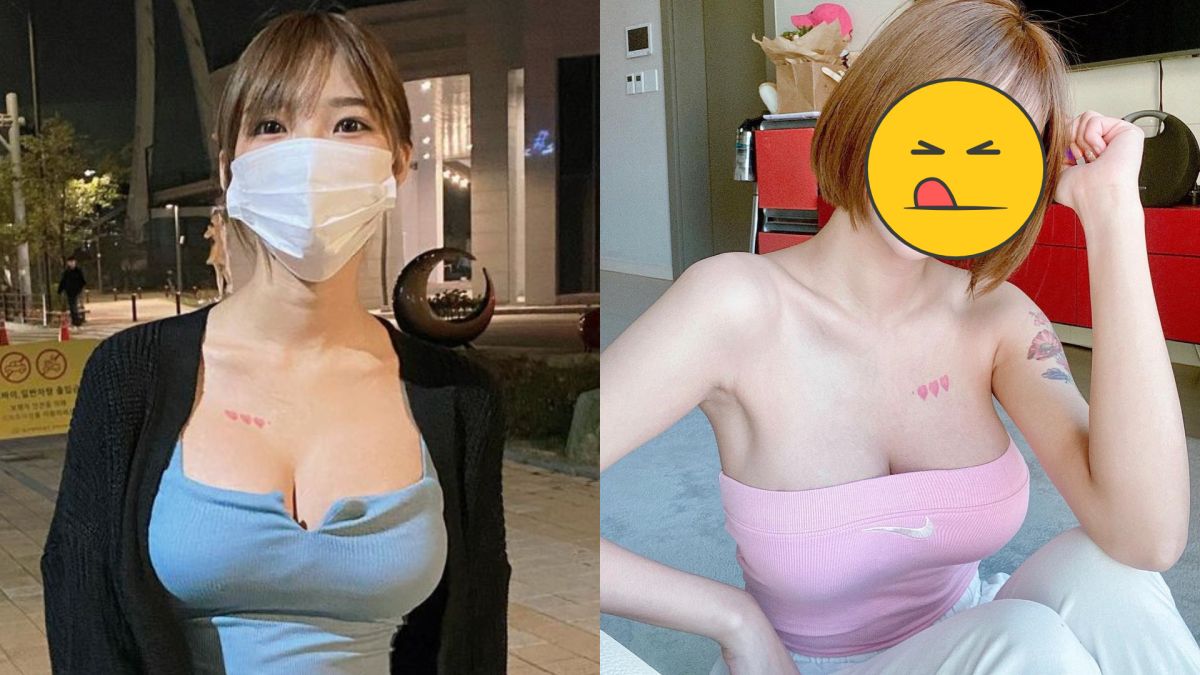 ▲「口罩兇妹」長相曝光。（圖／Mina IG）