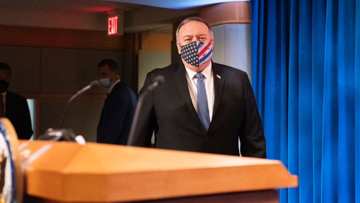 ▲美國國務卿蓬佩奧11月14日抵達法國，展開歐洲、中東7國的訪問之旅。（圖／美聯社／達志影像）