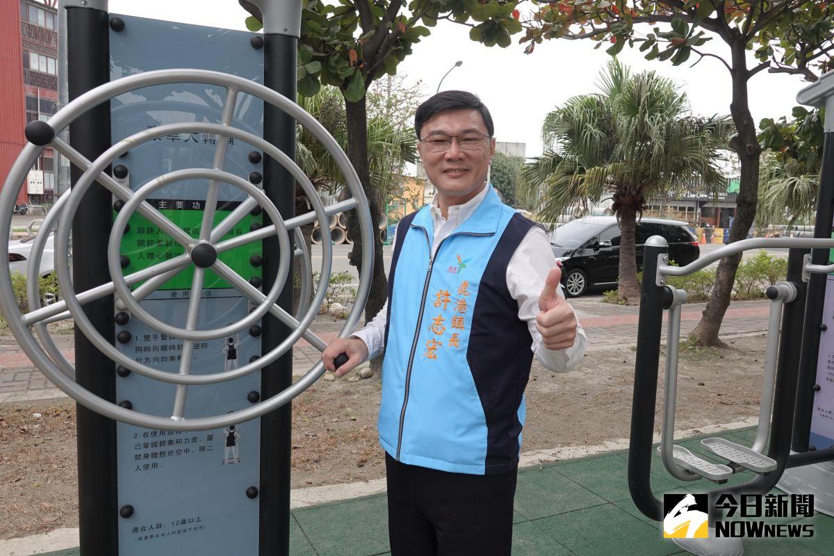 ▲鹿港鎮公所在鎮立體育場增加了6項體健設施，讓體育場不再是只有跑步、打球的功能，讓民眾發洩精力、舒展肢體。（圖／記者陳雅芳攝，2020.11.15）