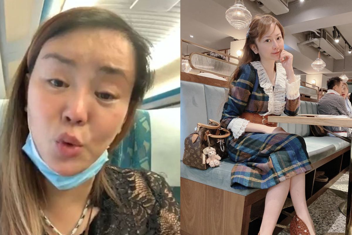 ▲法拉利姐（左）搭高鐵開直播遭砲轟，T妹（右）發文力挺。（圖／法拉利姐 、T妹臉書） 