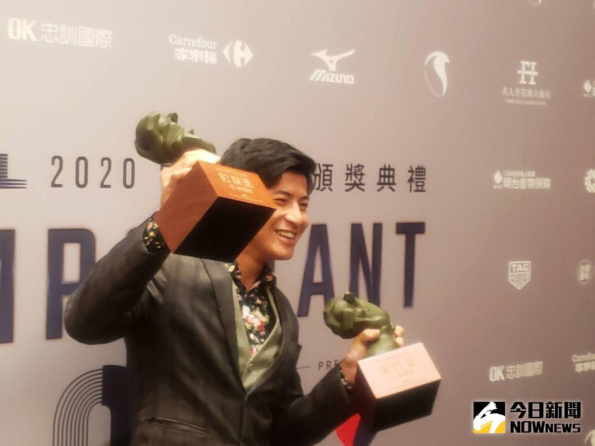 ▲統一獅外野手陳傑憲是安打及打擊雙冠王，還拿到外野最佳十人。（圖／黃建霖攝）