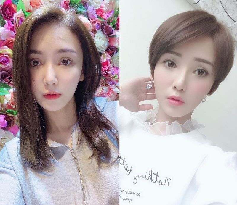 ▲陳子玄曬出激短髮與中長髮的對比。(圖/陳子玄