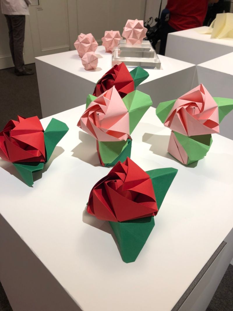 ▲學員的作品,立體摺紙(圖/記者林怡孜攝,2020,11,17)