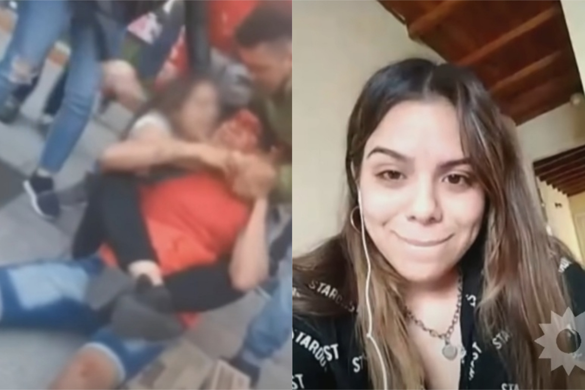 ▲阿根廷小偷當街搶走一名女子的手機，沒想到女子衝上前瞬間壓制。（圖／翻攝自《eltrece》YouTube）