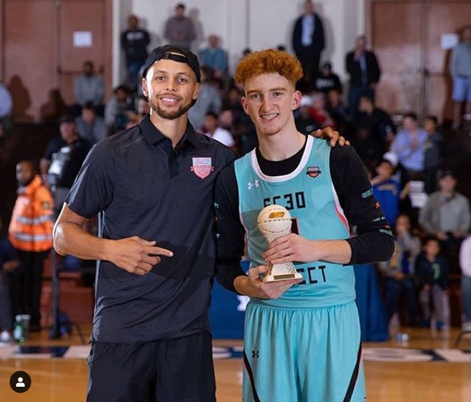 ▲勇士新秀Nico Mannion曾在訓練營中見到勇士一哥Stephen Curry（圖／取自nicccolomannion Instagram）
