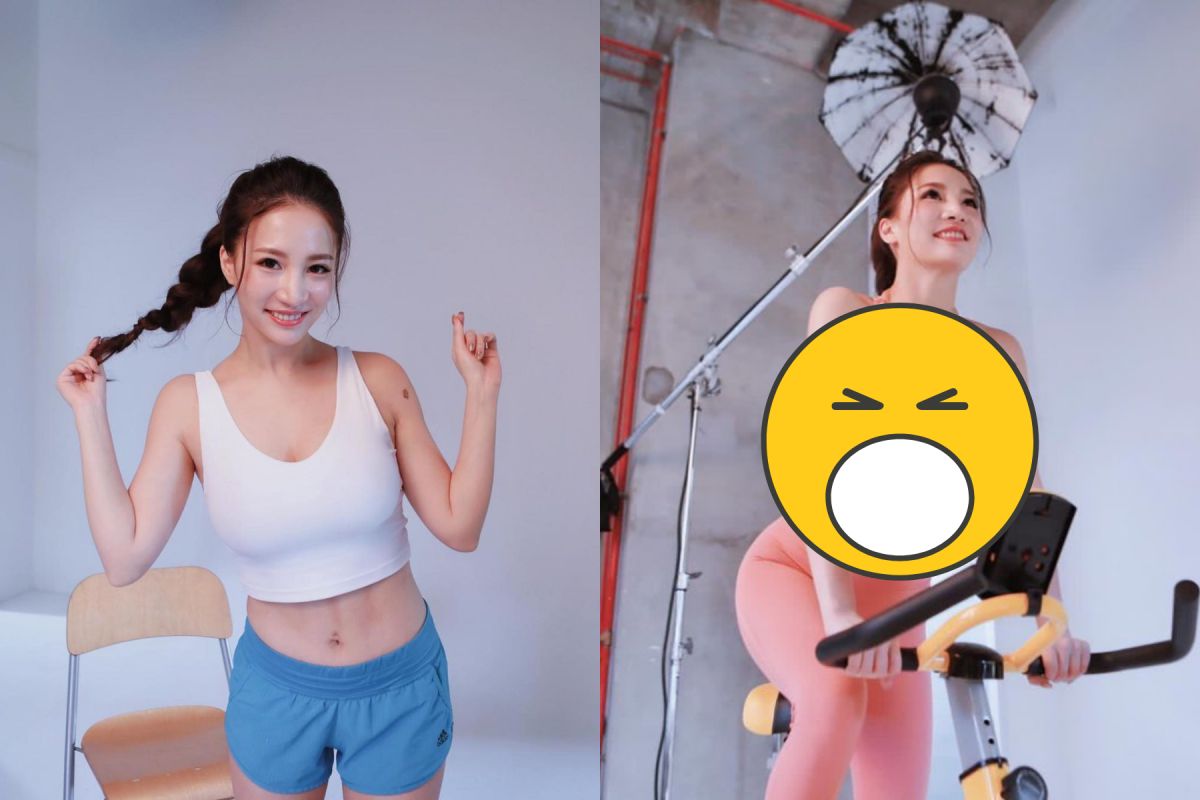 ▲林采緹彎腰使用健身器材的模樣十分惹火。（圖／林采緹IG） 