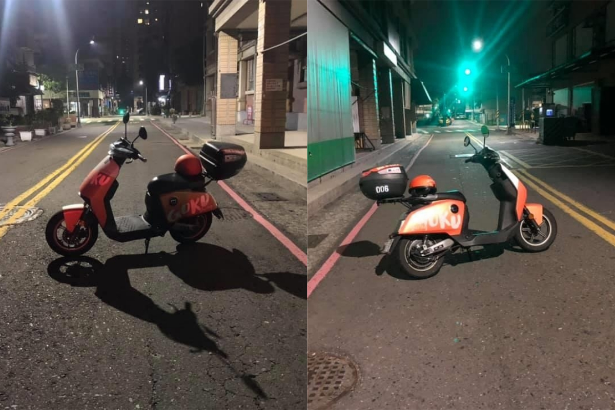 ▲網友看到一台共享機車橫跨在馬路中間，讓她相當傻眼。（圖／翻攝自《爆怨2公社》 ） 