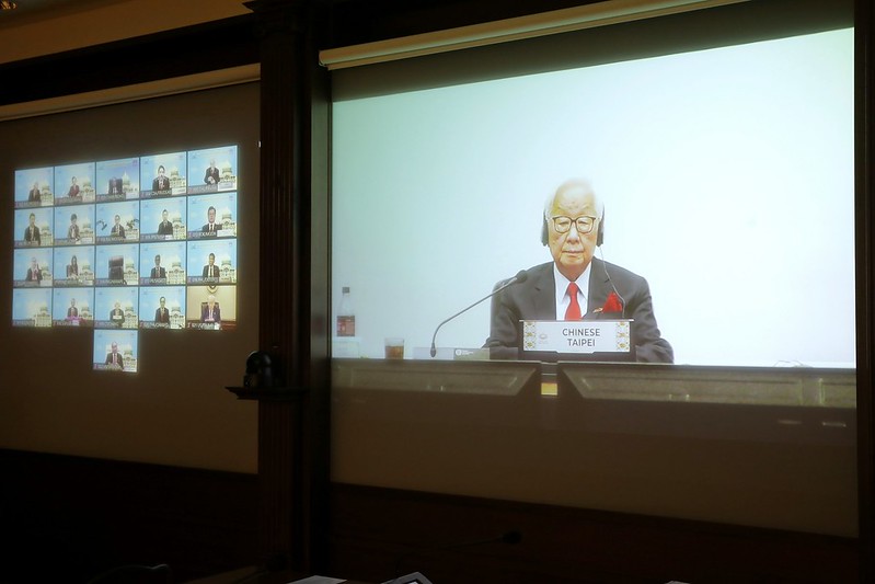 ▲台積電創辦人張忠謀代表我國出席2020年亞太經濟合作（APEC）經濟領袖會議（AELM），這是APEC自1989年創立以來，首次以視訊方式舉辦的經濟領袖會議。（圖／總統府提供）