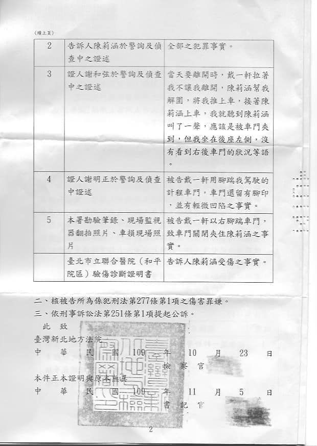 ▲起訴書內容。（圖／謝和弦臉書）