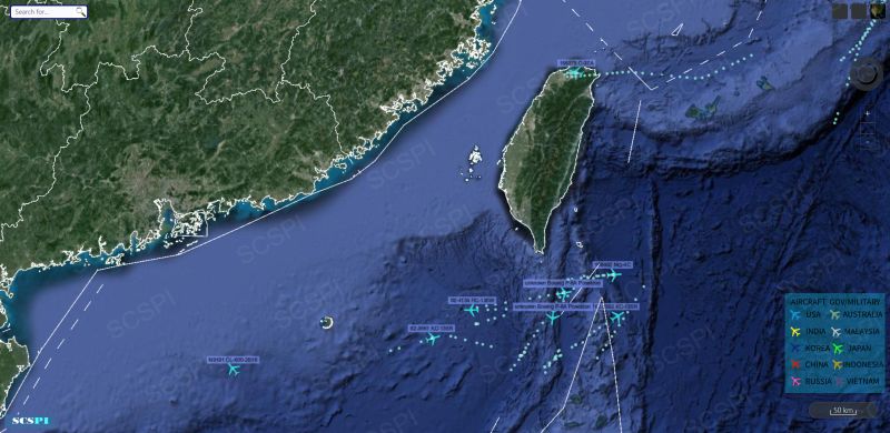 ▲負責追蹤美軍動態的「南海戰略態勢感知計畫」在推特上