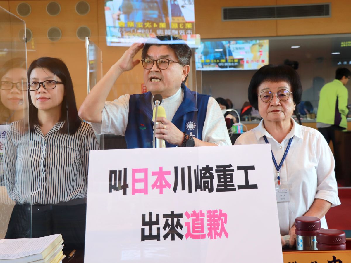 ▲議員李中要求，川崎重工董事長應親自向台中市民道歉。(圖／柳榮俊攝2020.11.23)