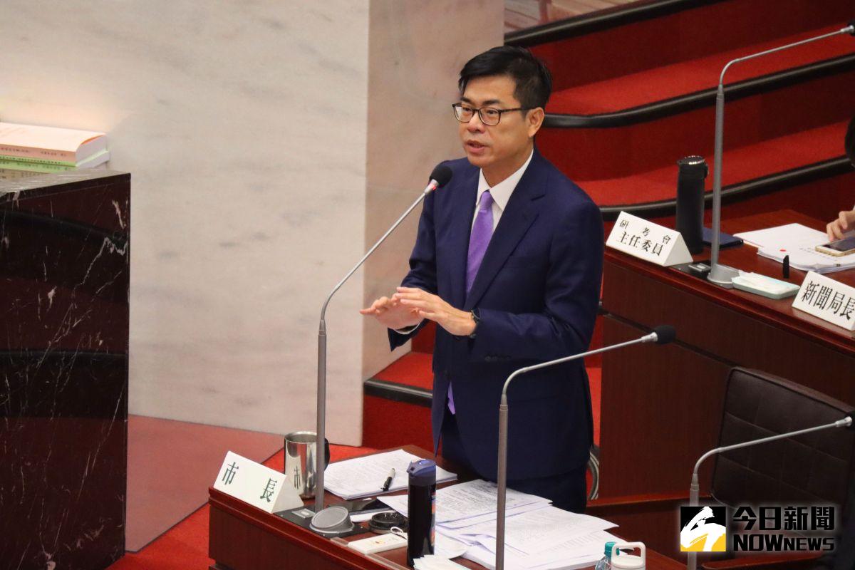 ▲高雄市長陳其邁認為解決財政問題是要按部就班，不是一天、兩天，喊口號「發大財」錢就會掉下來。（圖／記者鄭婷襄攝）