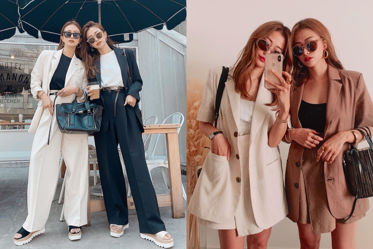 ▲個性偏成熟的女生不妨穿起寬褲或西裝褲，嬌小和可愛的女生則能嘗試Oversize的西裝外套搭配短裙和短褲，展現知性美。（圖／翻攝自IG）