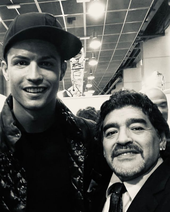 ▲阿根廷傳奇球王馬拉度納(Diego Maradona)驟逝，C.羅發文緬懷。（圖／取自Cristiano Ronaldo Instagram）
