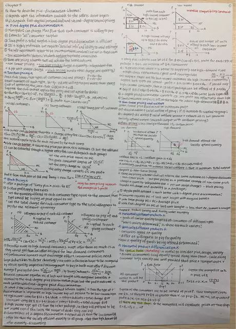 ▲一位台大學生透露期中考時有老師讓同學可以帶「3張A4」小抄，所以她抄好抄滿，精美筆記引發熱議。（圖／翻攝自《Dcard》）