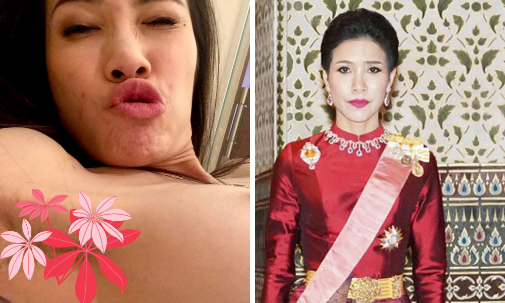 ▲貴妃詩妮娜（Sineenat Wongvajirapakdi）近日被爆出上千張性感照流出，其中不乏露出腋毛、乳溝的照片。（圖／翻攝自臉書）