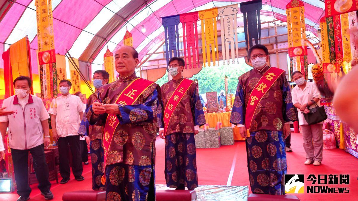 ▲前立法院長王金平邀南部三首長一起參加祈福護國消災法會。（圖／記者鄭婷襄攝）