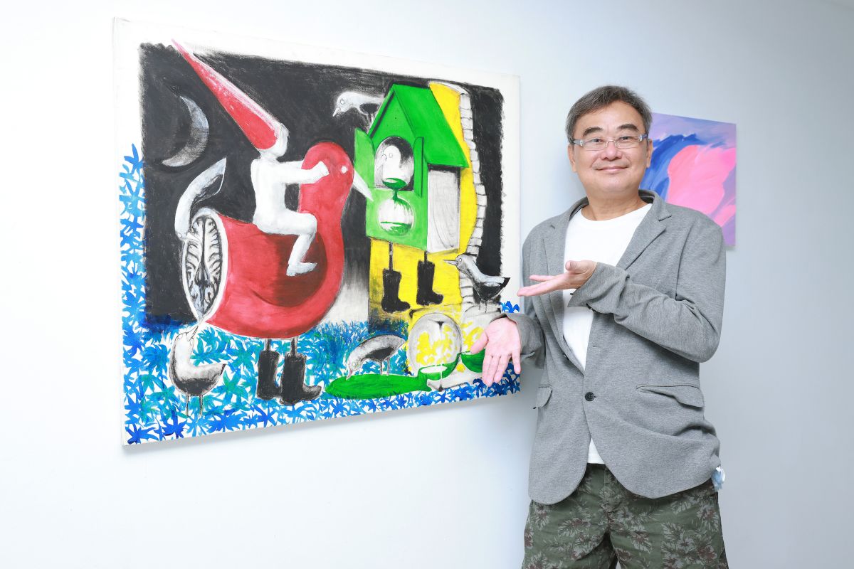 ▲陳昇現身畫展，分享開刀後的復原狀況。（圖／新樂園製作有限公司提供）