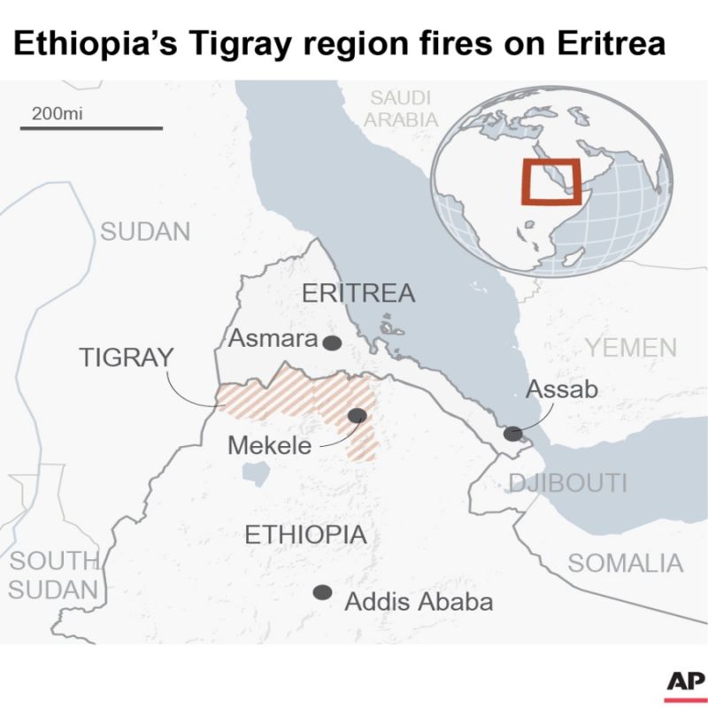 衣索比亞內亂恐擴散　鄰國厄利垂亞遭火箭襲擊
