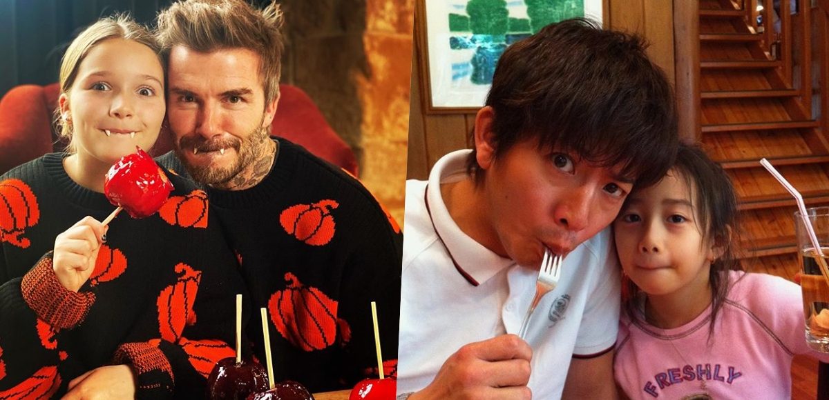  ▲足球金童貝克漢與女兒貝小七（左圖）、木村拓哉與女兒Cocomi。（右圖）（圖／貝克漢IG、Cocomi IG）