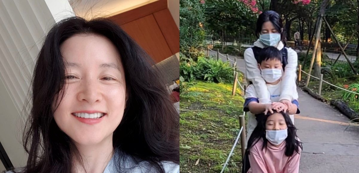 ▲韓國「氧氣美女」李英愛經常帶龍鳳胎出遊，樂享天倫之樂。　（圖／李英愛instagram）