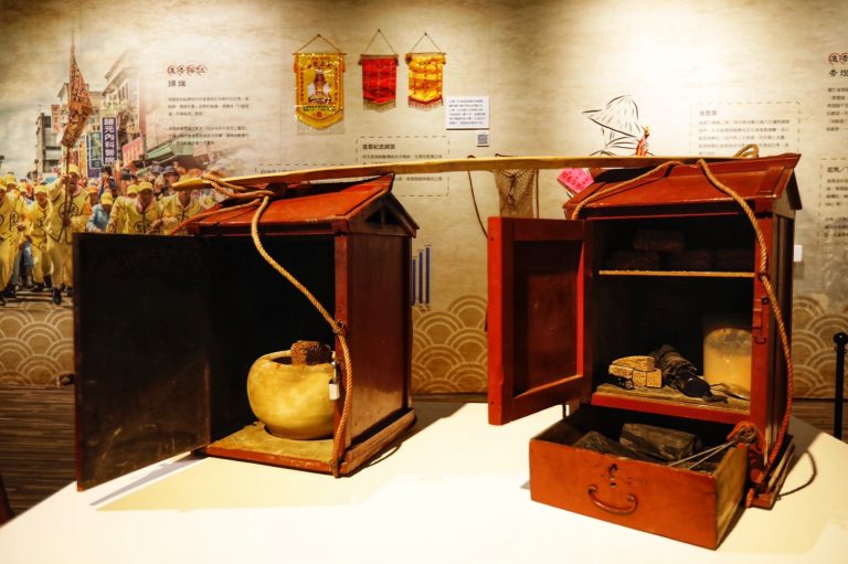 白沙屯媽祖文物展於文總城南空間展覽。（圖／文化總會提供）