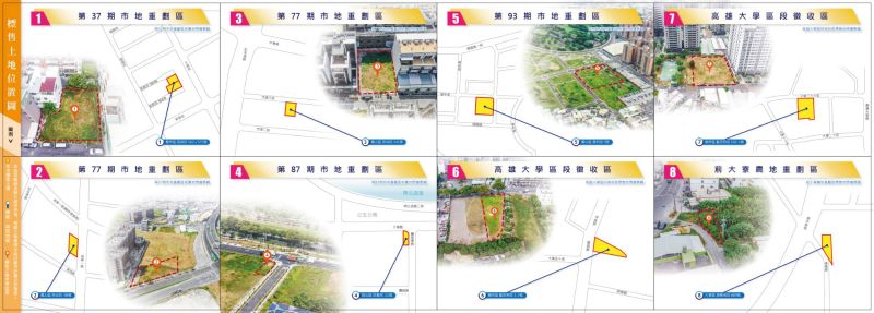 ▲高市府地政局109年度第4季開發區土地標售,共計推出8標9筆優質建地。(圖/高市地政局提供)