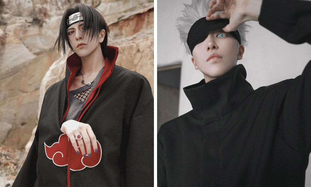 ▲來自馬來西亞的網紅「Hakken 八犬」皮膚白皙、擁有一雙空靈大眼、高挺鼻樑和陰柔高冷的氣質，簡直是玩扮裝的天然模特兒。（圖／翻攝自IG）