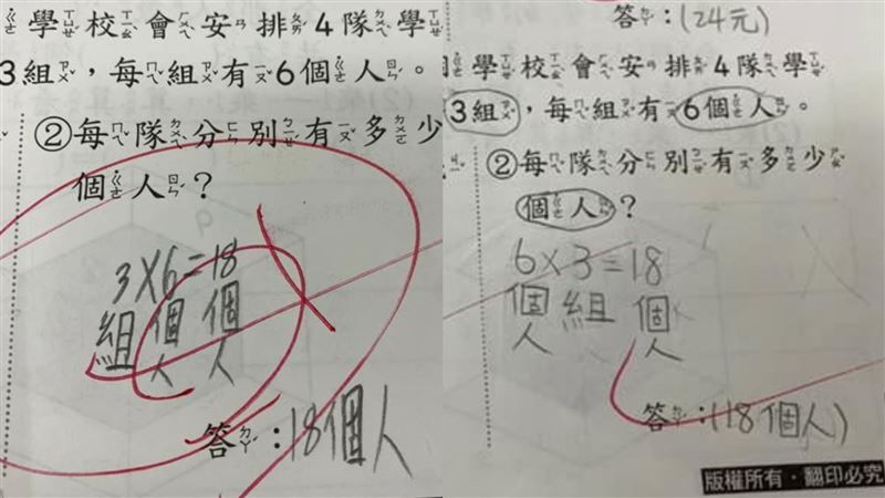 國小弟寫數學題！「1失誤」老師給錯　家長嘆：何必死板
