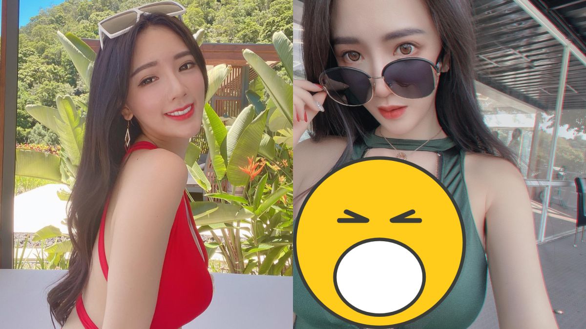 ▲子涵緊身衣拉鍊一路下拉，傲人上圍吸睛。（圖／子涵臉書）