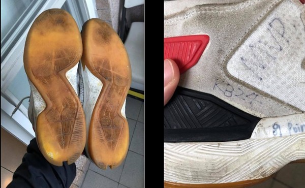 ▲有賣家秀出愛迪達的鞋款「Lillard 2」，並強調Kobe Bryant本人有穿過，上頭甚至有親筆簽名。（圖／翻攝自《球鞋交易中！！！》 ）
