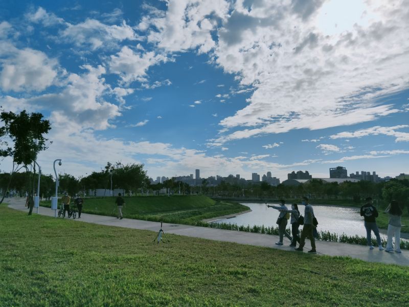▲中央公園規劃5座滯洪池調節水源、平衡生態景觀(圖/柳榮俊攝2020.12.6)