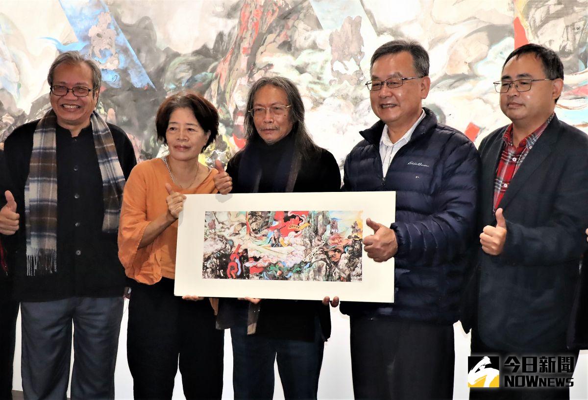 ▲台灣現代水墨發展的重要推手洪根深，將自己近200件作品捐給文化局典藏，並在「原澎湖廳憲兵隊」成立洪根深美術館。（圖／記者張塵攝，2020.12.10）