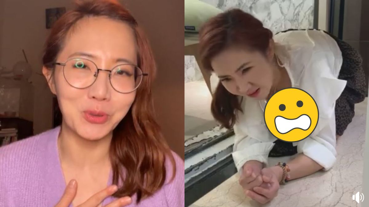 ▲謝忻躲地震影片疑似春光外洩。（圖／謝忻臉書）