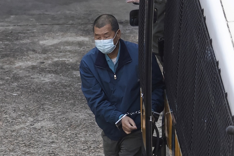 ▲壹傳媒創辦人黎智英日前遭控「勾結外國勢力或境外勢力危害國家安全」，在《港區國安法》的規範下很可能被「送中」處理。（圖／美聯社／達志影像）