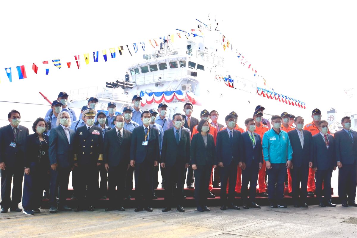▲海巡署舉行安平級巡防艦首艘安平艦交船及第2艘成功艦命名下水和暨5噸級巡防艇PP-3589交船儀式。(圖／記者黃守作攝，2020.12.11) 