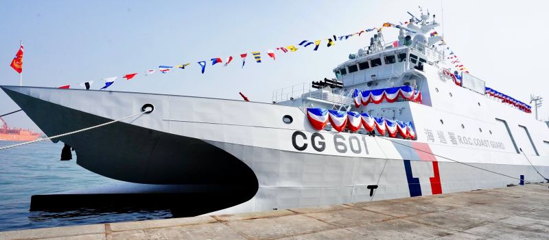 ▲海巡署安平級巡防艦首艘安平艦交船。(圖/記者黃守作攝,2020.12.11)