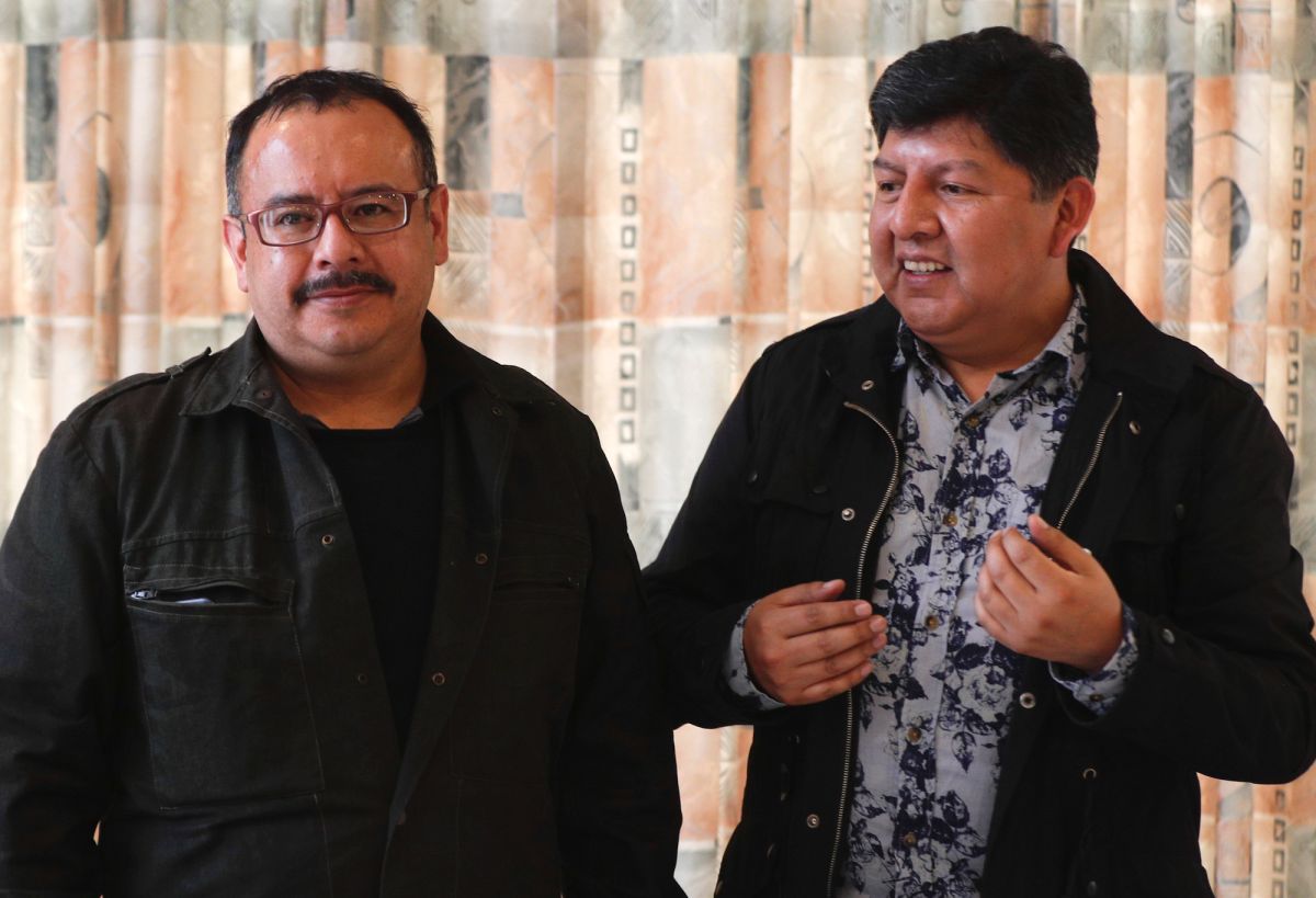 ▲玻利維亞首度在法律上承認同性伴侶結合。圖為蒙塔尼奧（左）與阿魯基帕（右）。（圖／美聯社／達志影像）