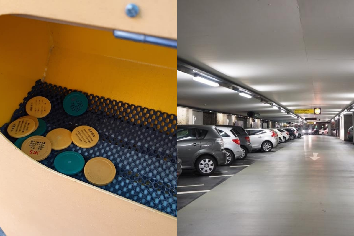 ▲有網友到停車場繳費，卻掉出大量的代幣，讓他相當煩惱。（示意圖／翻攝自《爆廢2公社》及《pixabay》 ）