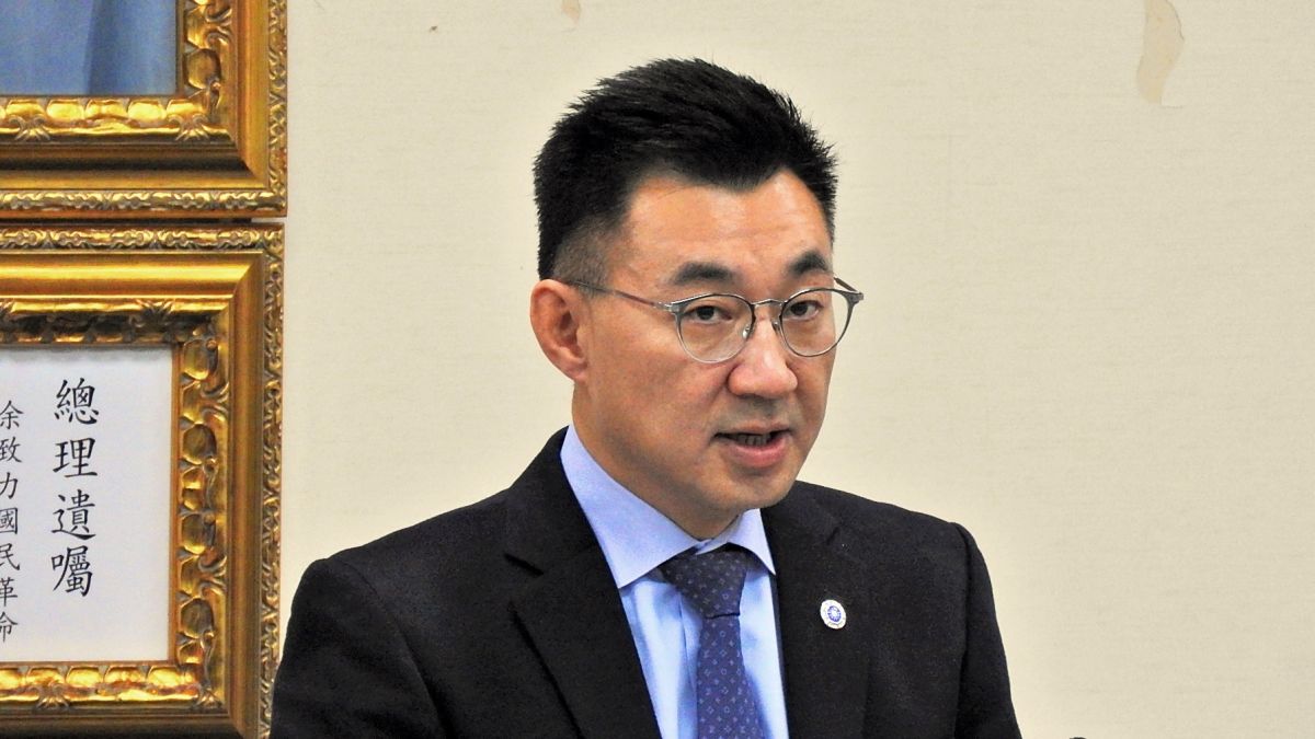 ▲國民黨主席江啟臣16日在中常會上砲轟蔡英文總統，指出蔡英文一方面發文訴諸各政黨團結，一方面卻放任民進黨用臉書圖文攻擊在野黨。（圖／記者陳弘志攝，2020.12.16）