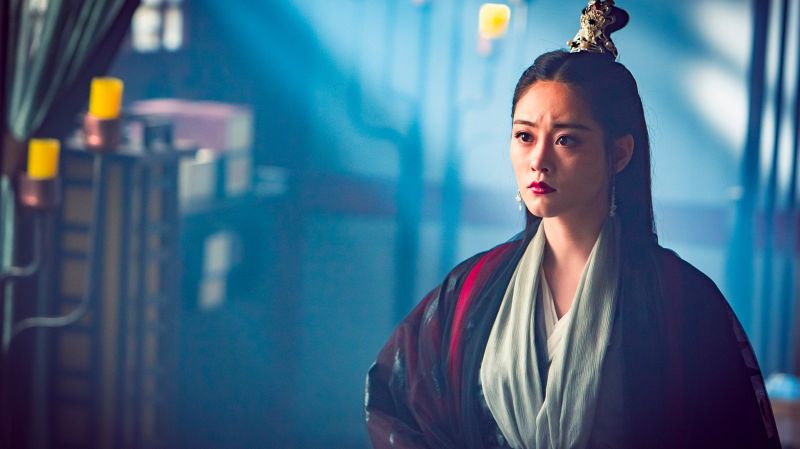 ▲祝緒丹飾演周芷若,容貌與周海媚有幾分相似。(圖