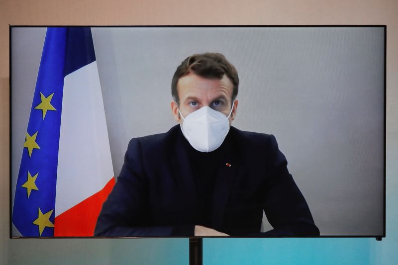 ▲法國總統馬克宏（Emmanuel Macron）表示，法國將於6月15日開始，對12至18歲青少年提供2019冠狀病毒疾病（COVID-19）疫苗。資料照。（圖／美聯社／達志影像）