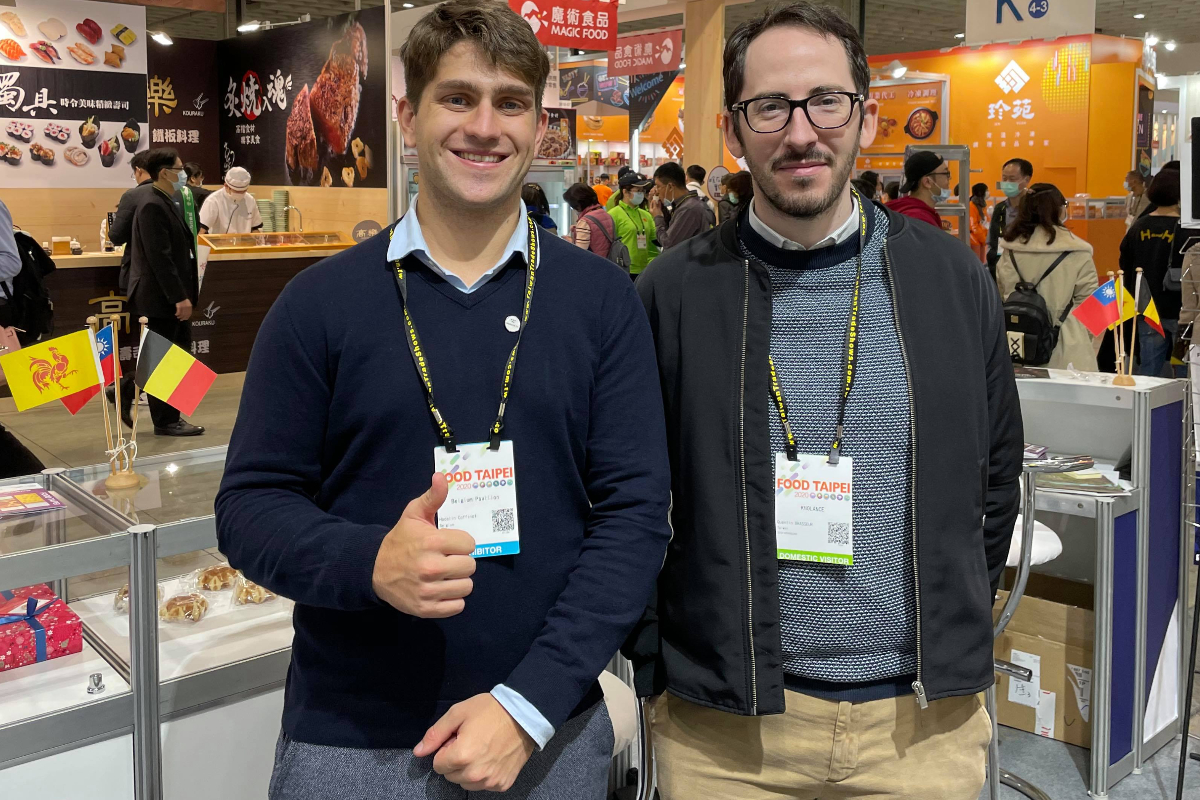 ▲來自比利時的瓦隆尼亞（Wallonia,Belgium），為台灣民眾帶來不少比利時的特產。（圖／記者攝於2020.12.18）