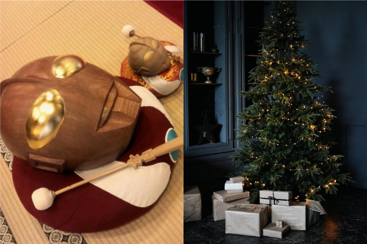 ▲有網友打算在聖誕節時，送出卡通造型的木魚，但十分擔心會惹對方生氣。（示意圖／翻攝自《爆廢公社二館》及《pexels》 ）