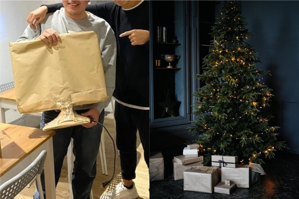 ▲有網友在交換禮物時，抽到電腦螢幕，沒想到拆開後，讓他立馬崩潰。（示意圖／翻攝自《爆廢公社二館》及《pexels》 ）