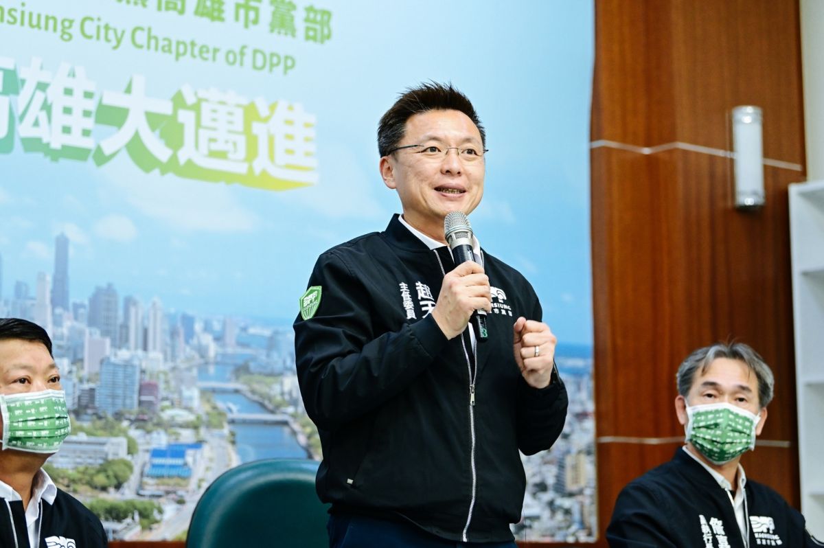 ▲針對萊豬表決戰身兼民進黨高市黨部主委的立委趙天麟今天出席「一起高雄大邁進」記者會時表示，對的事情就要去做。(圖／立委趙天麟辦公室提供)