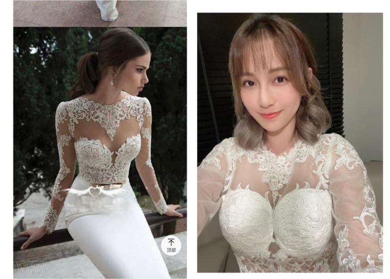 ▲一名甜美女孩陳樂樂在網路上購買高級禮服,送來實品讓她非常傻眼。(圖/陳樂樂授權提供)