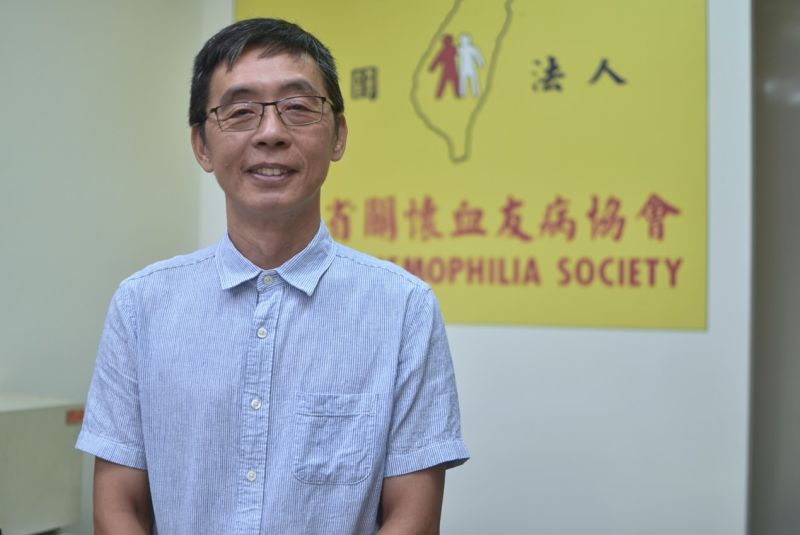 ▲社團法人台灣省關懷血友病協會理事長林旭科。(